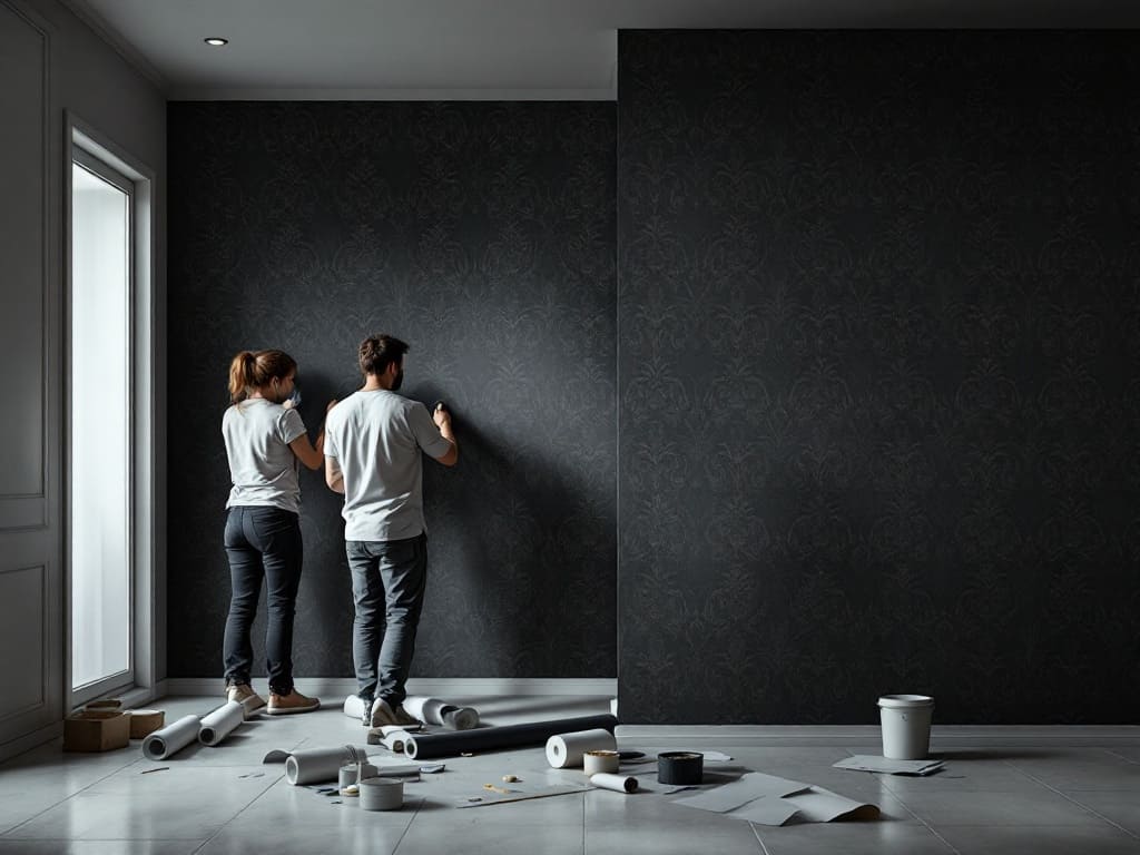 Поклейка обоев — подгонка рисунка