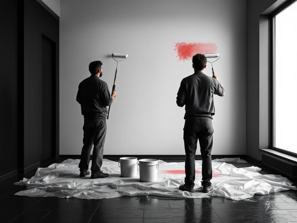 Покраска стен — ровный финиш
