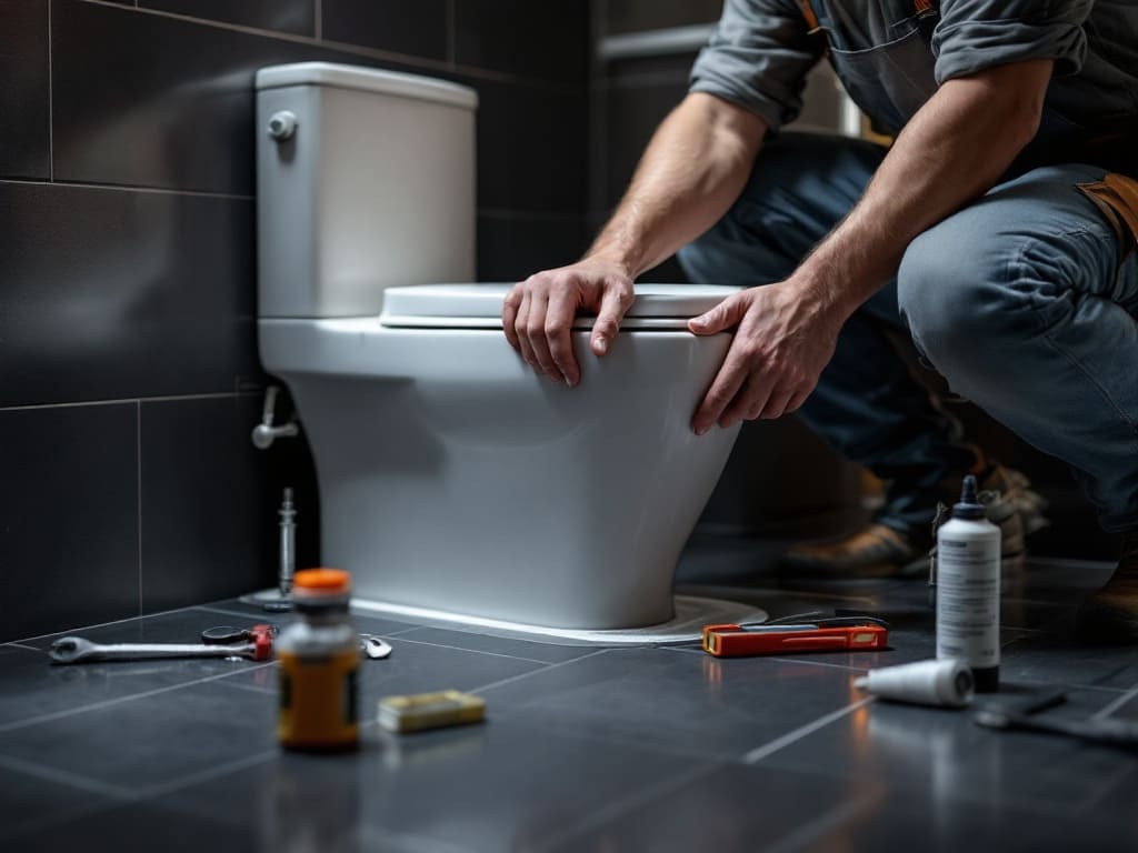 Установка унитаза — сантехнические работы